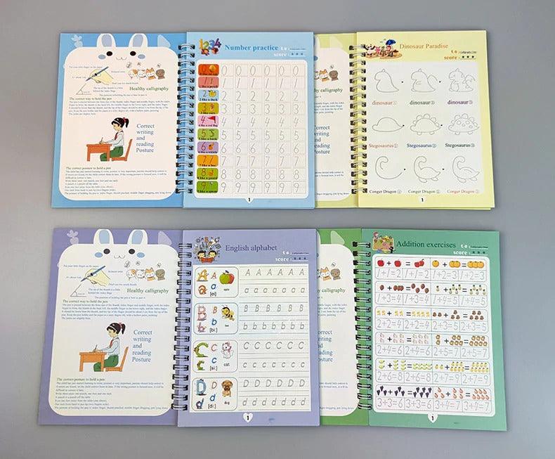 Kit 04 Cadernos de Caligrafia + Brinde Extra
