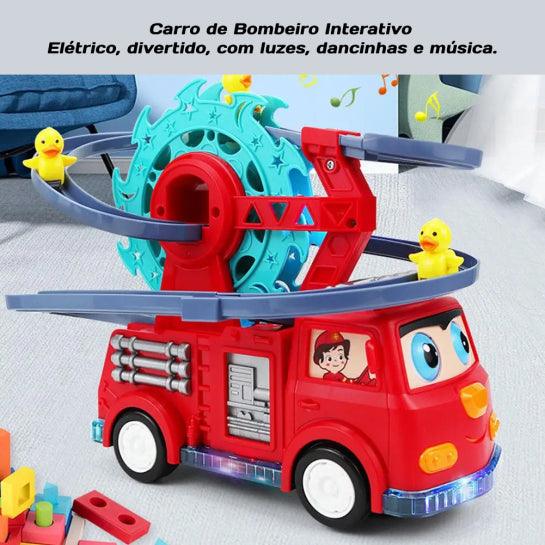 Carro de bombeiros com escorregador Giratório