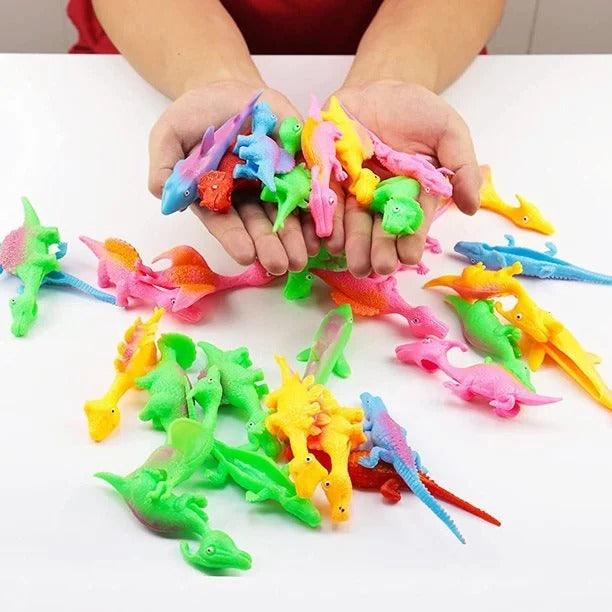Kit com 20 Estilingue de Dedo de Dinossauro