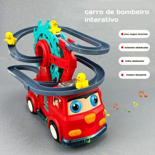 Carro de bombeiros com escorregador Giratório