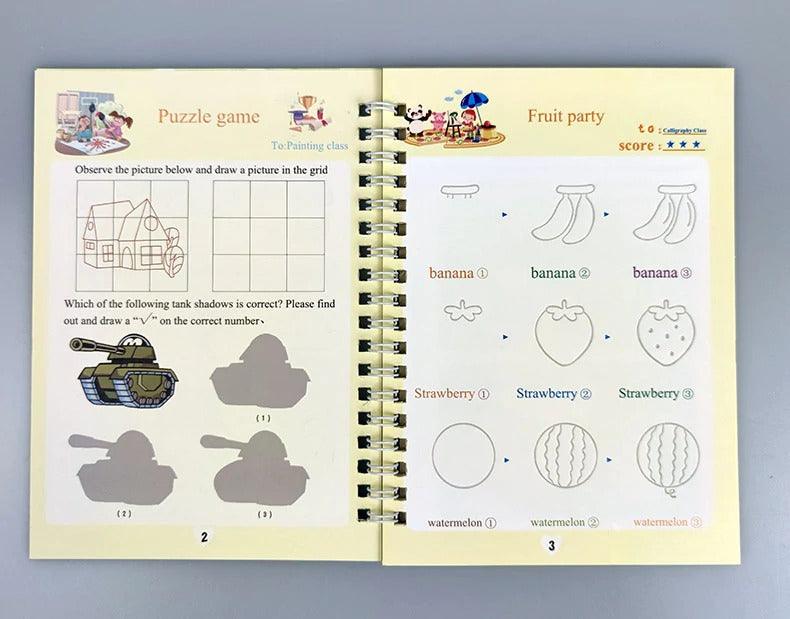 Kit 04 Cadernos de Caligrafia + Brinde Extra
