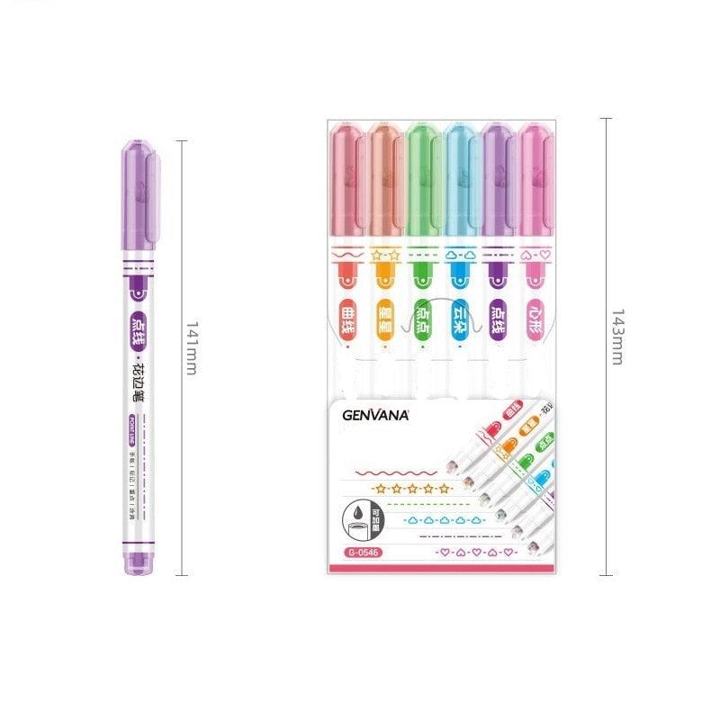 Kit com 6 Canetas Iluminadora