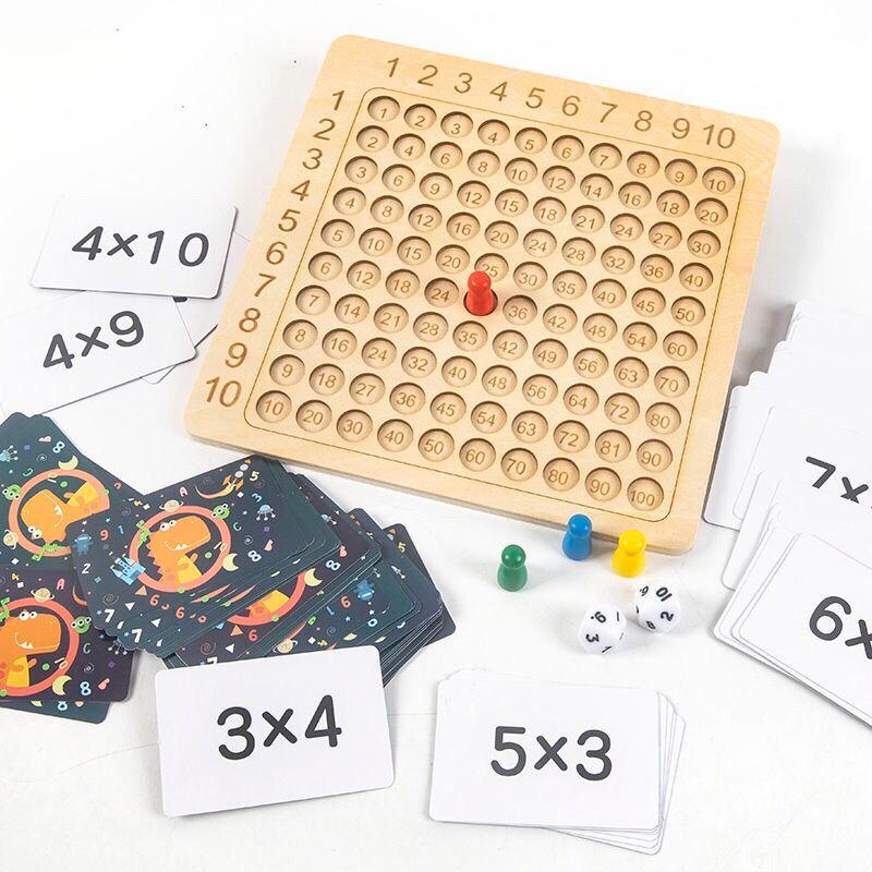 Jogo de Tabuleiro de Multiplicação & Adição de Madeira 🎄48% OFF
