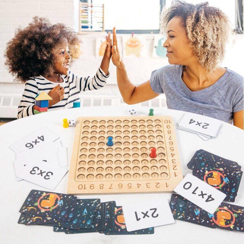 Jogo de Tabuleiro de Multiplicação & Adição de Madeira 🎄48% OFF