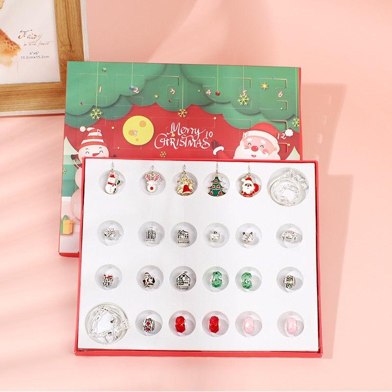 Kit de Pulseiras Natalinas com 24 Peças