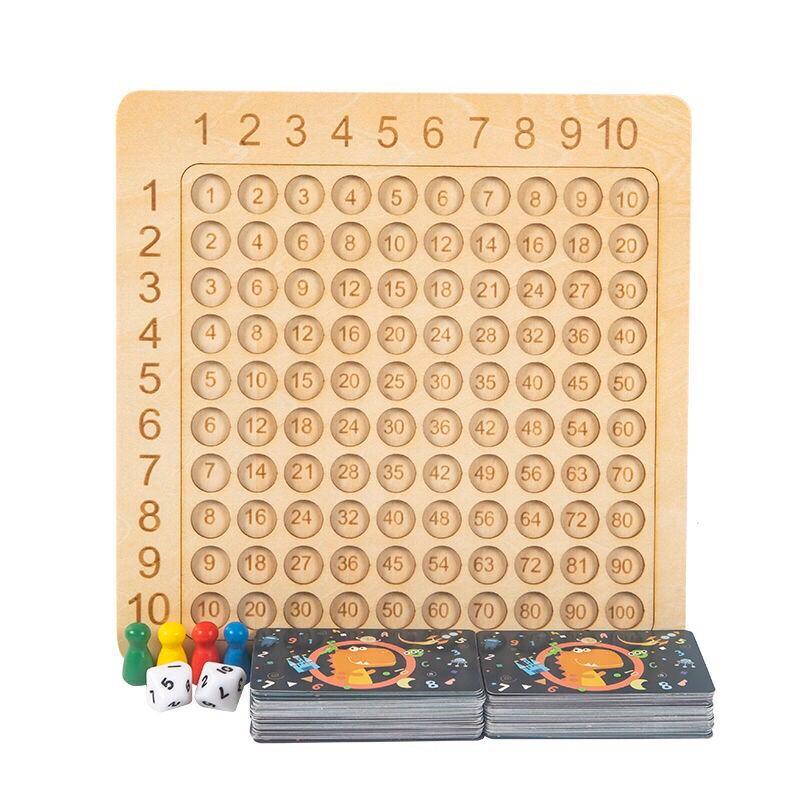Jogo de Tabuleiro de Multiplicação & Adição de Madeira 🎄48% OFF