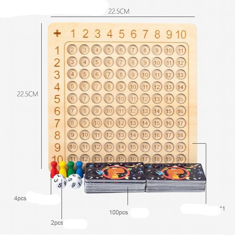 Jogo de Tabuleiro de Multiplicação & Adição de Madeira 🎄48% OFF