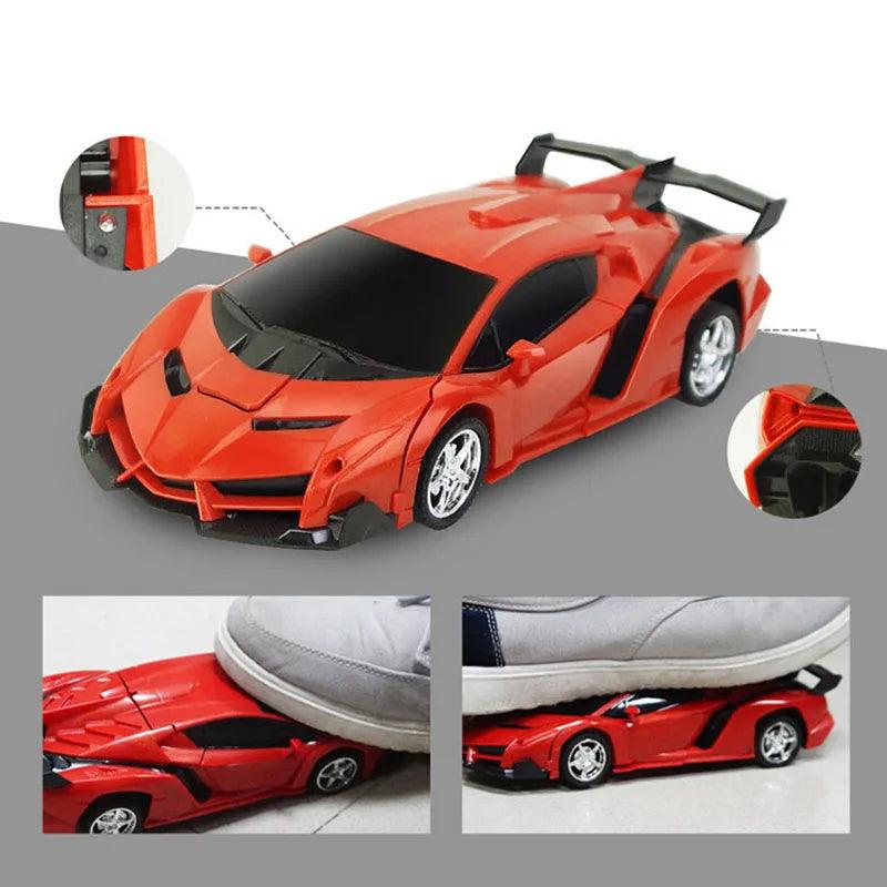 🔥Carro de brinquedo elétrico de polícia de deformação universal🚗