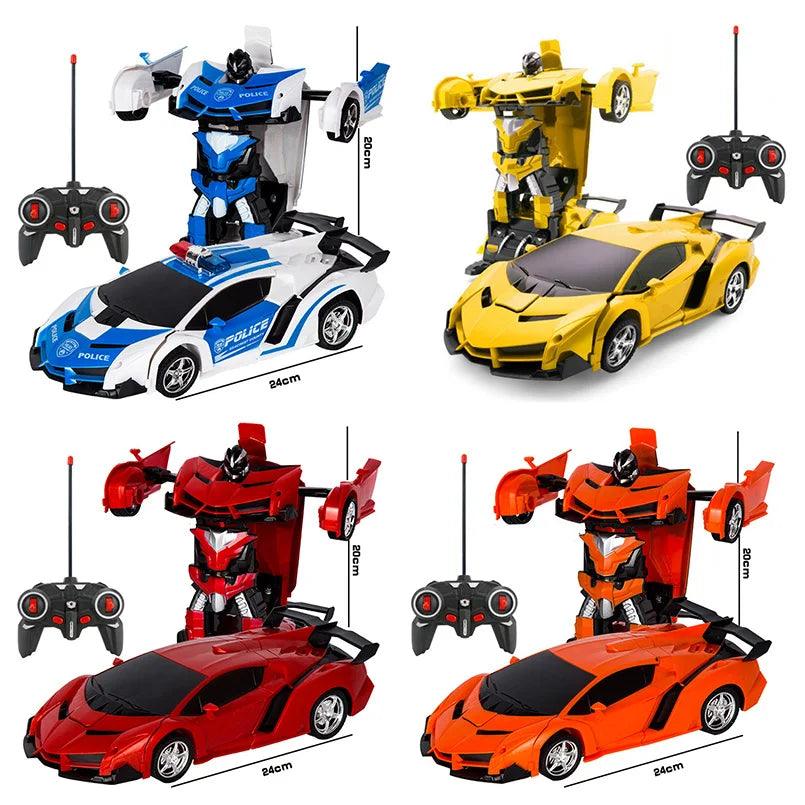 🔥Carro de brinquedo elétrico de polícia de deformação universal🚗