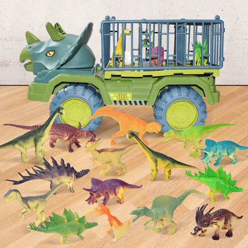 Caminhão Dinossauro Rex + Brinde (15 Dinossauros + Ovo)