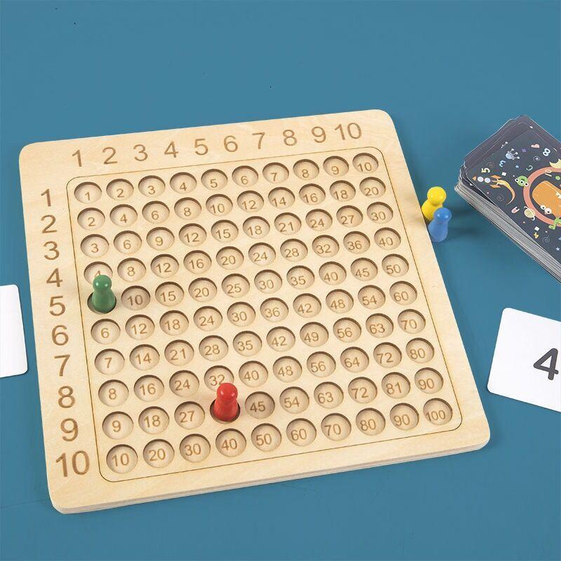 Jogo de Tabuleiro de Multiplicação & Adição de Madeira 🎄48% OFF