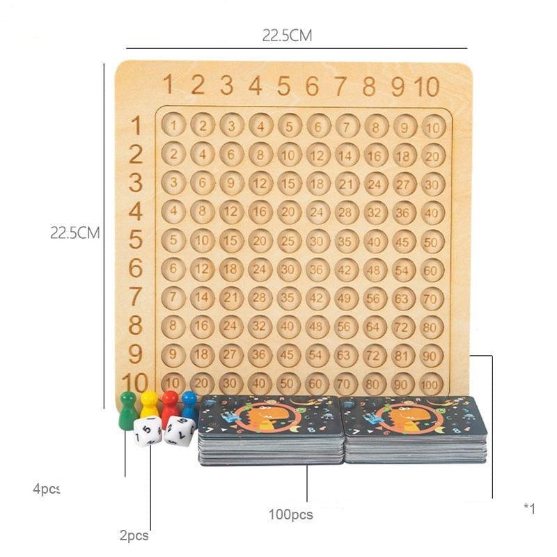 Jogo de Tabuleiro de Multiplicação & Adição de Madeira 🎄48% OFF