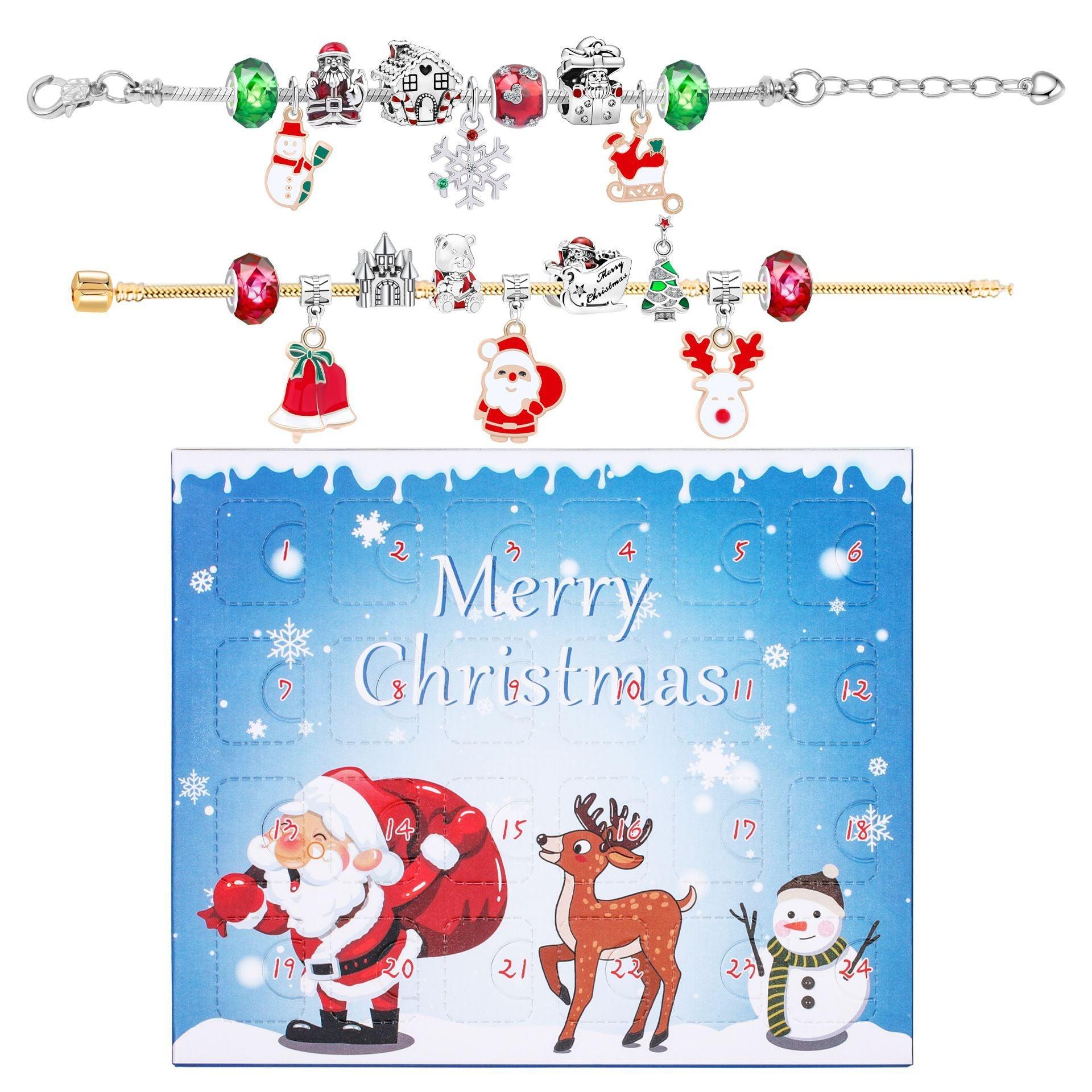 Kit de Pulseiras Natalinas com 24 Peças