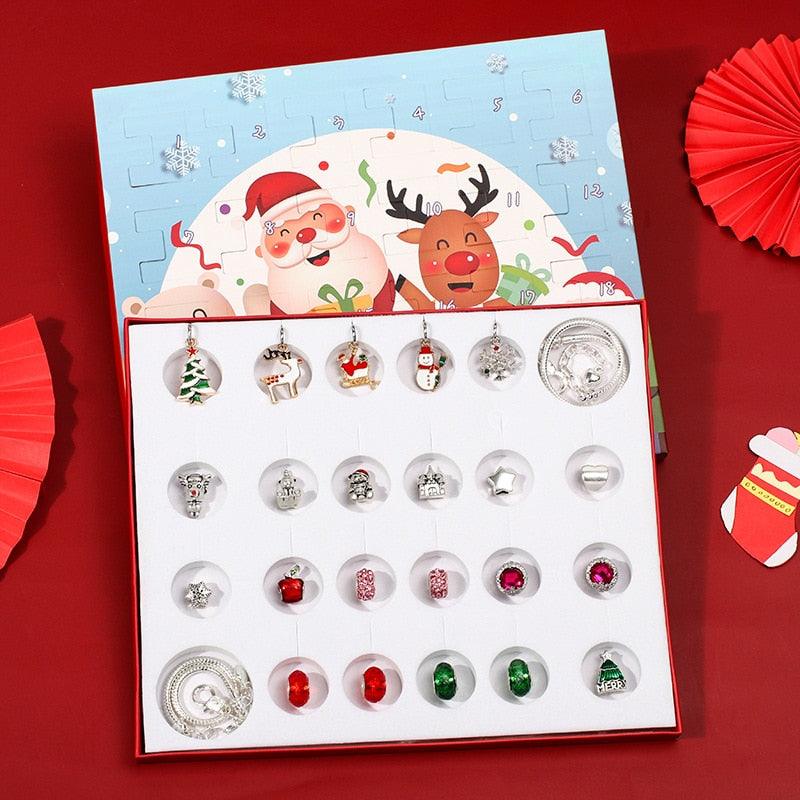 Kit de Pulseiras Natalinas com 24 Peças