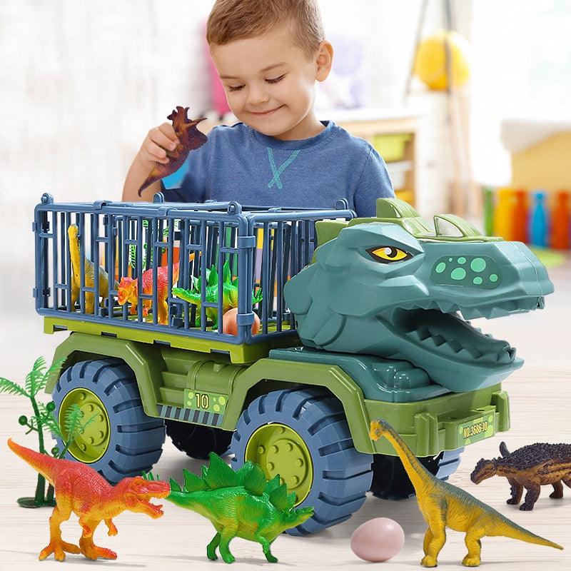 Caminhão Dinossauro Rex + Brinde (15 Dinossauros + Ovo)