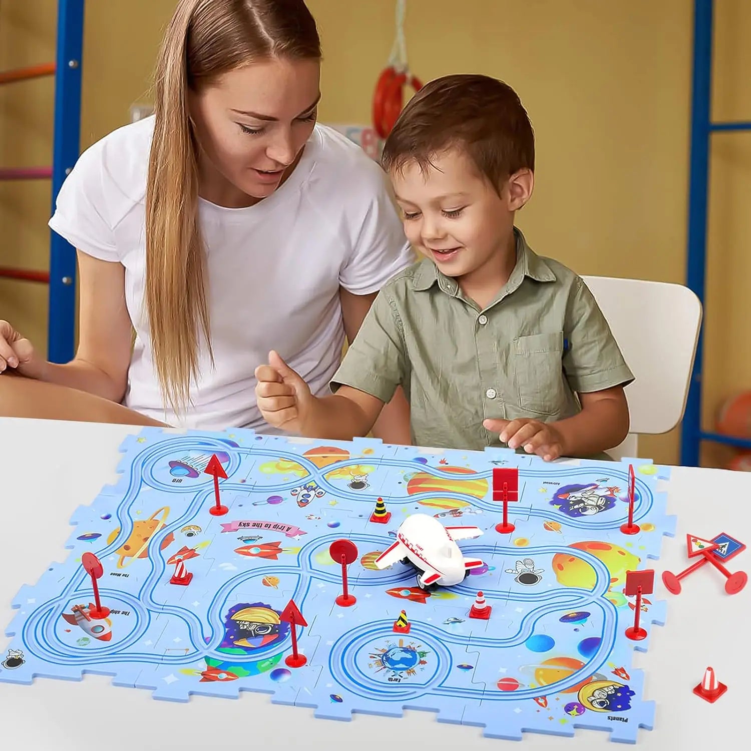 Tapete com Carrinhos Puzzle