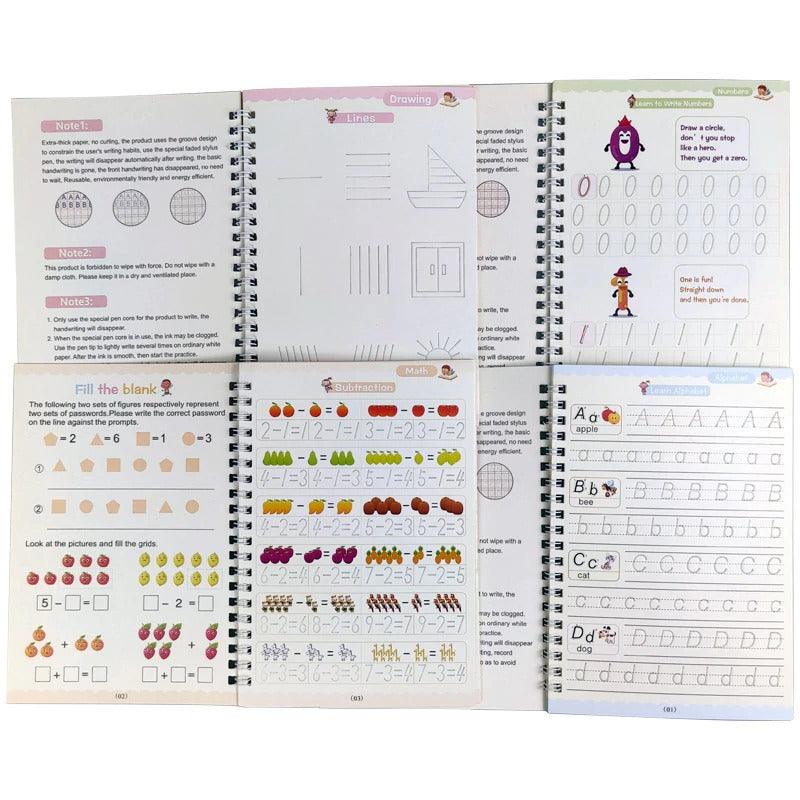 Kit 04 Cadernos de Caligrafia + Brinde Extra
