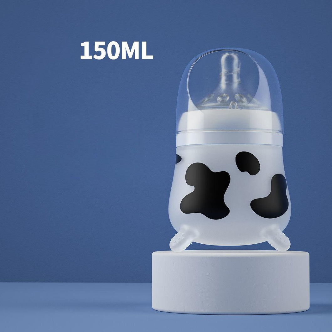 Mamadeira de Silicone Antirrefluxo Vaquinha Imitando Leite Materno